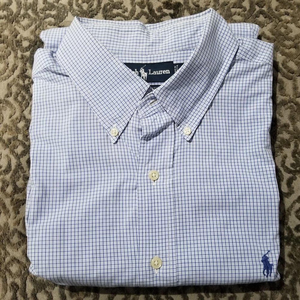 Ralph Lauren Long Sleeve Button Down Shirt Size 17 34/35